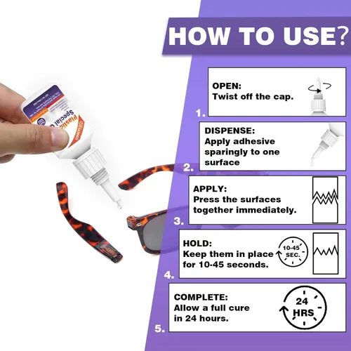Miniatura 6 de 30g de pegamento para plástico, super pegamento instantáneo para plástico, adhesivo fuerte de secado rápido para plástico, acrílico