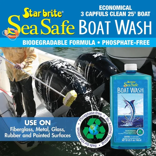 Miniatura 5 de STAR BRITE Sea Safe Boat Wash – Super concentrado – Elimina instantáneamente la suciedad, la mugre, los depósitos de sal y más sin quitar cera