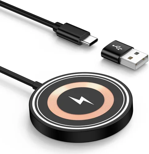Cargador inalámbrico para Samsung 15W magnético cargador inalámbrico imán almohadilla de carga rápida para Samsung Galaxy S26/S25 Negro