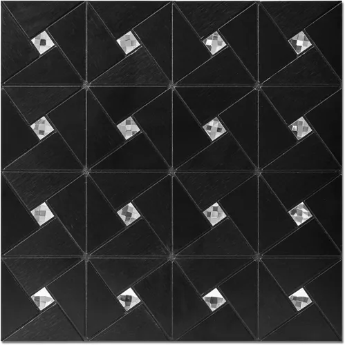 Art3d 10 láminas de azulejos adhesivos de mosaico metálico para decoración de pared de cocina, azulejos adhesivos de aluminio compuesto, diseño de