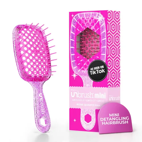 Miniatura 15 de FHI Heat UNbrush - Mini cepillo desenredante para cepillado sin dolor en todo tipo de cabello húmedo o seco, cerdas antiestáticas Duoflex duraderas