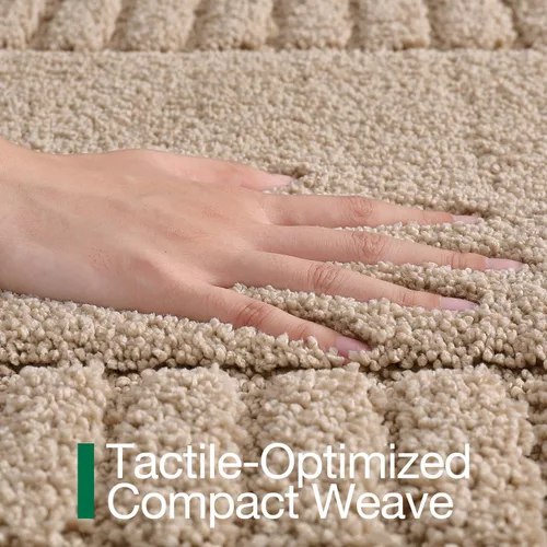 Miniatura 3 de LUMI Alfombras de baño antideslizantes con parte trasera de goma, alfombra de baño de microfibra de felpa extrasuave, absorbente, lavable a máquina
