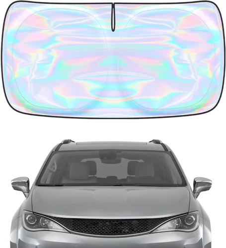 Miniatura 69 de Parasol para parabrisas Rivian R1S R1T 2022-2026 – Parasol compatible con Rivian R1S R1T plegable para ventana delantera, protector de visera solar