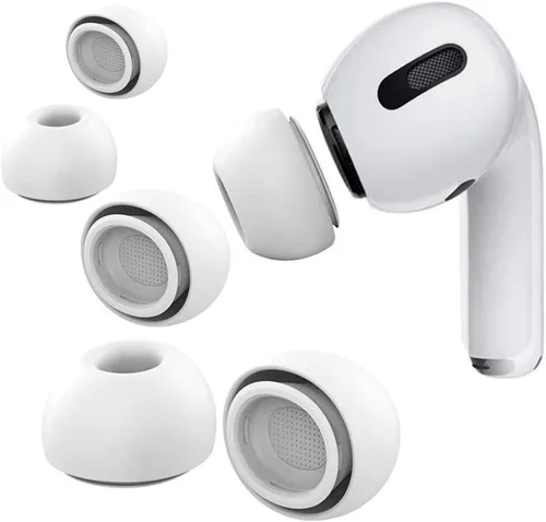 [6 pares] Reemplazo de auriculares Airpod Pro Tips para Apple Airpods Pro y Airpods Pro 2 2ª generación – pequeño, mediano y grande (blanco)