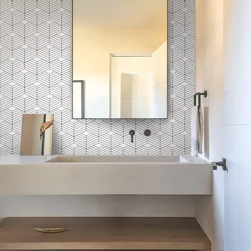 Miniatura 3 de 12 calcomanías mate para azulejos de pared, despegar y pegar, autoadhesivas, calcomanías de vinilo para azulejos de pared, adhesivo de PVC