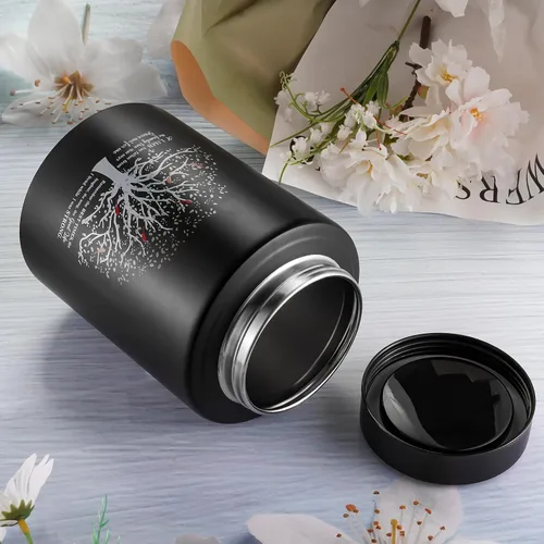 Miniatura 3 de SOITIS Urna mediana de hasta 140 libras para cenizas humanas adultas, urna decorativa de acero inoxidable de 7.3 pulgadas, árbol de la vida