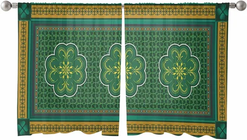 Miniatura 26 de Cortinas traslúcidas para camión rojo de Navidad de 45 pulgadas de largo, juego de 2 paneles de tablero de madera retro rústico con cuadros
