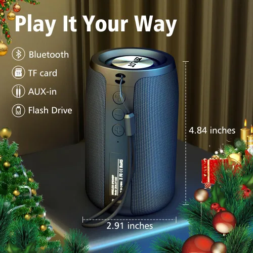 Miniatura 3 de ZEALOT Altavoces Bluetooth portátiles, altavoz inalámbrico, S32 Samll altavoz al aire libre, impermeable IPX5, emparejamiento Camuflaje