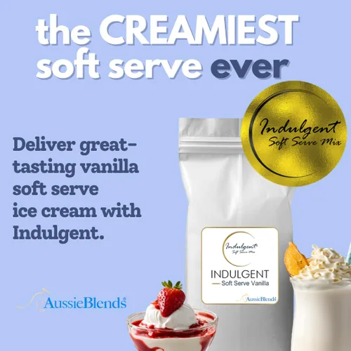 AussieBlends Mezcla Indulgente para Helado Suave en Polvo de Vainilla para Helado Suave, Batido | Paquete de 1, 3.3 lb (bolsa de 1.5 kg)
