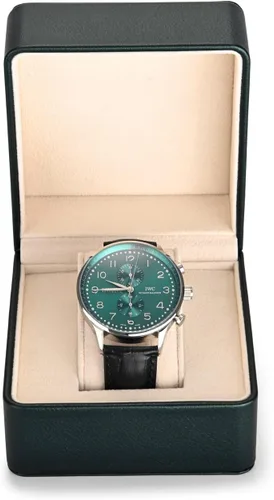Miniatura 7 de Caja de regalo de reloj de cuero PU negro Premium Caja de almacenamiento de reloj individual con caja de reloj de pulsera de almohada extraíble