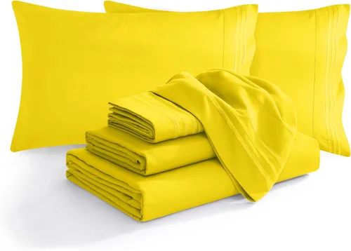 Miniatura 62 de Elegant Comfort - Juego de ropa de cama resistente a arrugas y decoloración más acogedor, sábana bajera elástica en todo el contorno, bolsillo