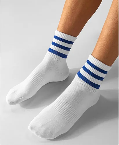 Miniatura 5 de 4 pares de calcetines a rayas para mujer, calcetines deportivos retro de algodón, elásticos, calcetines novedosos, unisex, multicolor