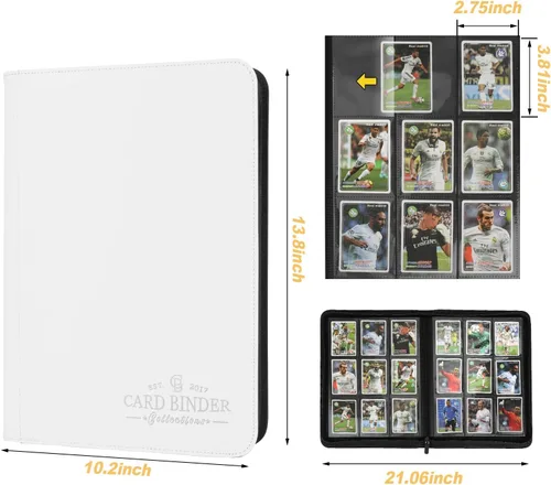 Miniatura 4 de Carpeta para Tarjetas Coleccionables, Carpeta Álbum de Colección de Tarjetas con 540 Bolsillos de Carga Lateral, Carpeta Álbum de 9 Bolsillos