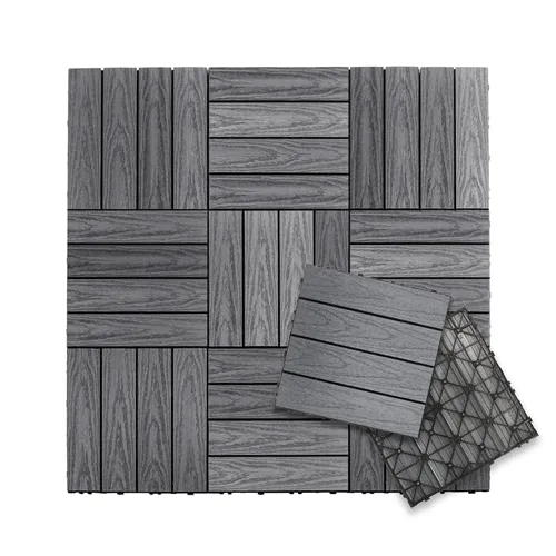 Miniatura 13 de NewTechWood UltraShield Naturale - Azulejo compuesto para exteriores (1 pie x 1 pie), color rosa de Seúl (10 pies cuadrados por caja)