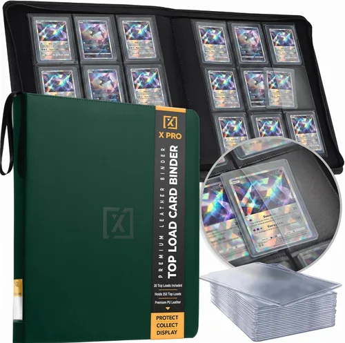 Miniatura 14 de X PRO Carpeta de tarjetas de carga superior, compatible con fundas de tarjetas de carga superior, se adapta a 252 20 cargadores premium incluidos