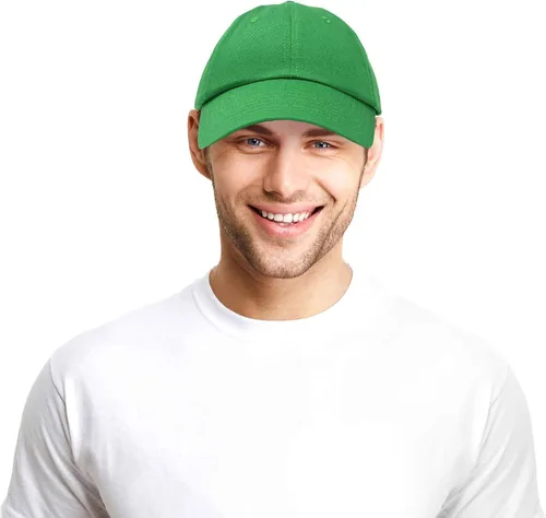 Miniatura 3 de DALIX Gorra de béisbol para papá, lisa, para hombre, mujer, algodón, ajustable, en blanco, sin estructurar, suave