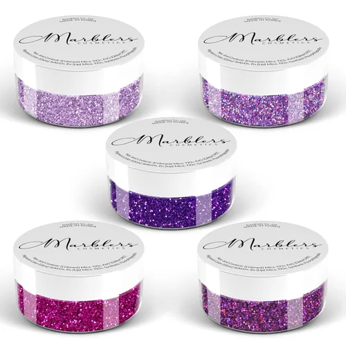 Miniatura 44 de MARBLERS Brillantina de forma gruesa de grado cosmético [estrella] 0.11 onzas (0.11 oz) Escamas No tóxica Vegana Libre de crueldad animal