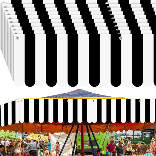 Miniatura 13 de Preboun 3 piezas de decoración de toldo de carnaval, tienda de campaña de circo, decoraciones colgantes de carnaval, pancarta de concesión, toldo
