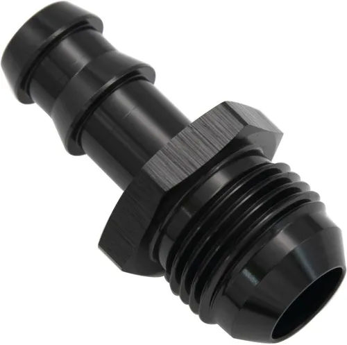 Miniatura 13 de Negro recto aluminio 4AN macho Flare a 1/4 "(6.3mm) Barb Push Hose Barb Fitting Adapter