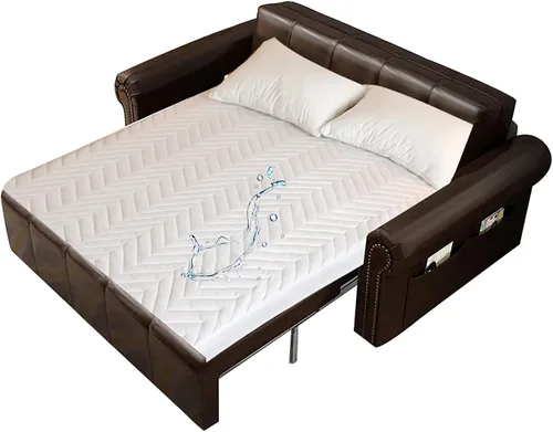 Miniatura 13 de Kingnex Protector de colchón acolchado impermeable para litera de RV de 30 x 75 para cama individual estrecha, estilo de sábana ajustada