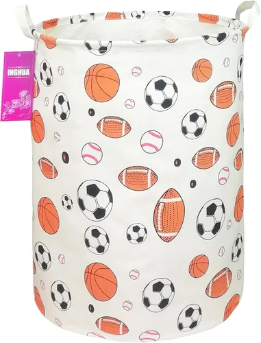 Cesta de lavandería grande de tela de lona ligera, cesta de almacenamiento para juguetes, ropa sucia plegable, impermeable, para dormitorios