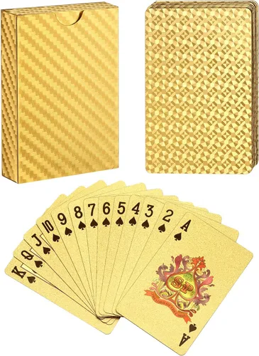 Miniatura 7 de EAY Juego de Cartas Impermeables con Diamante en Negro, Cartas para Póker, Baraja de Cartas (Negro)