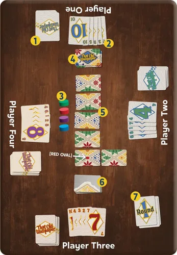 Miniatura 3 de AEG That Old Wallpaper Colecciona y combina formas funky y únicas Juego de dibujo de cartas a juego de patrones Juego simultáneo 2-5