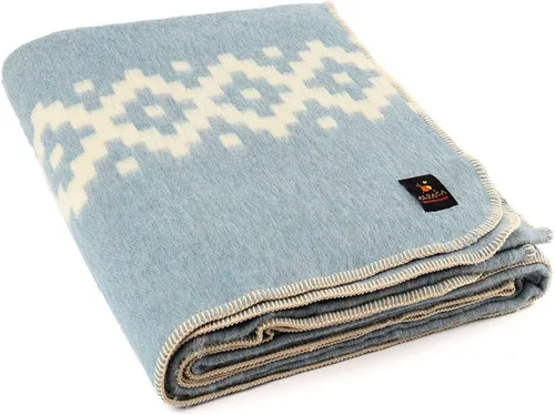 Miniatura 44 de Manta gruesa de lana de alpaca para acampar al aire libre o uso en interiores, diseño étnico, suave lana peruana de alpaca disponible en tamaño Gris