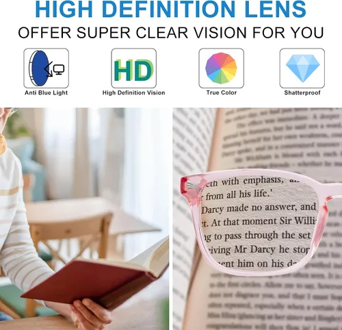 Miniatura 3 de 4 PAQUETES Gafas de Lectura con Bloqueo de Luz Azul para Mujeres 1.0 1.25 1.5 1.75 2.0 2.25 2.5 2.75 3.0 3.5 4.0 5.0 6.0 1a- Rosa lindo*4