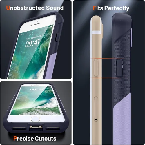 Miniatura 297 de Jeylly Funda para iPhone SE/Funda para iPhone 5S, Exterior de Plástico Duro que Absorbe Golpes + Interior de Silicona de Goma Defensor contra