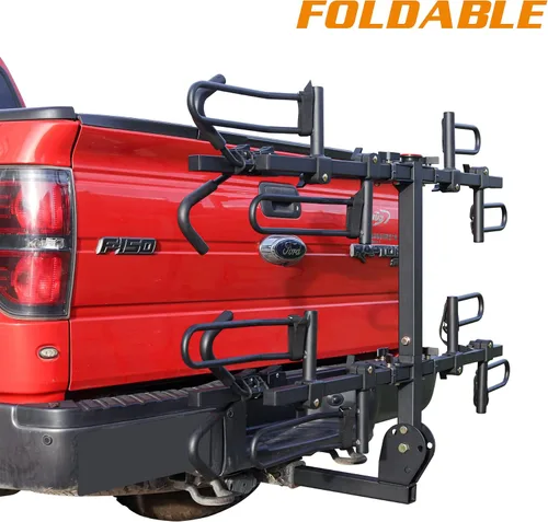 Miniatura 5 de Rockland - Portabicicletas para 2 bicicletas de neumáticos anchos 2.5", apto para vehículos con enganche receptor 1.25 y 2", soporta 80 libras