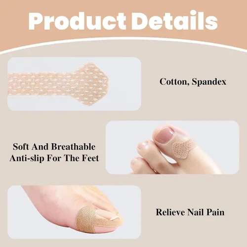 Miniatura 3 de 100 tiras correctoras de uñas encarnadas, tratamiento de uñas encarnadas, alivio del dolor para uñas curvas, herramienta de corrección de uñas