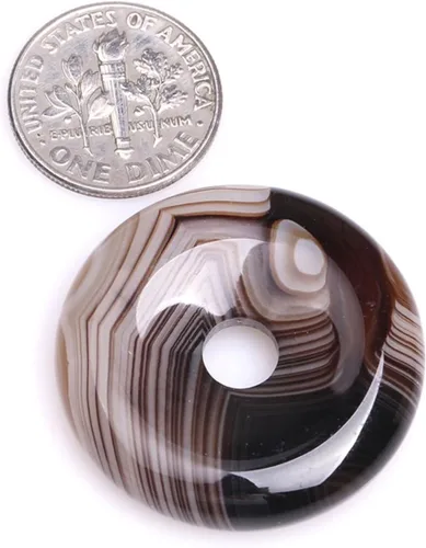 Miniatura 36 de JOE FOREMAN Anillo de cuarzo amatista natural de 1.181 in con colgante de donas circulares para hacer joyas, 1 unidad, Piedra