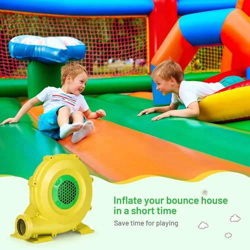 Miniatura 6 de Costzon Soplador de aire, soplador de 1.5 HP para casa de rebote, ventilador de bomba de 1100 W, soplador inflable comercial, perfecto para casa