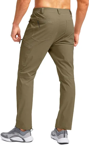 Miniatura 3 de Pudolla Men's Hiking Pants Waterproof Travel Cargo Pants with 7 Pockets Stretch for Golf Fishing Climbing