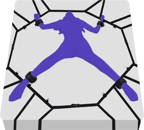 Sujetadores de cama de servidumbre sexual, equipo y accesorios de sujeción de cama para cama de tamaño King Queen debajo de la cama, esposas peludas