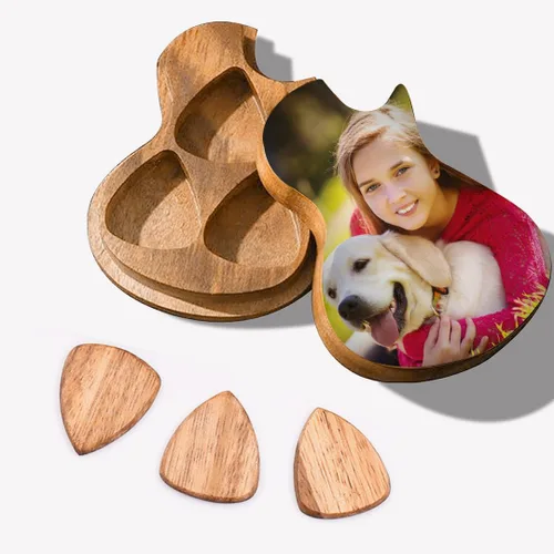 Miniatura 7 de Púas de guitarra pesada personalizadas, nombre de texto, imagen, paquete de 6 con estuche para llavero, personalizado para añadir tu propio logotipo