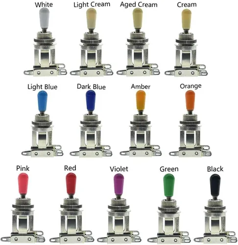 Miniatura 5 de KAISH 10 unids American Thread 3 Way Interruptor de palanca de punta Interruptor de tapa perilla para USA Les Paul Pickup Selector Switchcraft