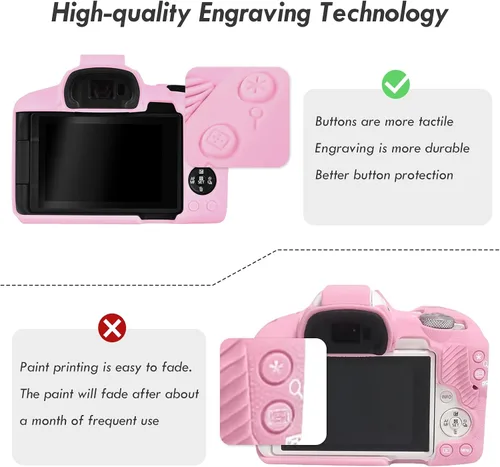 Miniatura 4 de Rieibi EOSR50 EOS R50 Estuche, Estuche Protector de Silicona Suave para Cámara Vlogging Canon EOS R50 EOSR50, Estuche de Cámara EOS R50 Ligero
