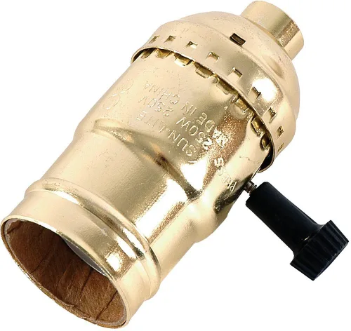 Power Gear Enchufe de lámpara de 3 vías, base media, giro para ajustes de luz baja-media-alta, para lámparas de pie y de mesa, proyecto de