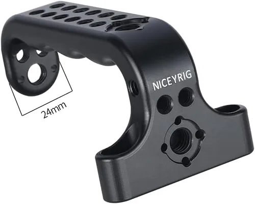 Miniatura 4 de NICEYRIG Empuñadura para cámara con soporte de rosca de 1/4 aplicable para RED DSMC2 / Sony FX3 / FX30 / FX2, mango superior universal para cámara