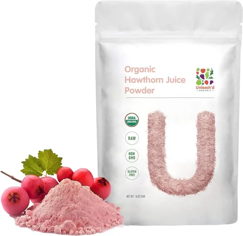 UNLEASH'D ORGANIC Polvo de jugo de espino orgánico de 16 onzas – Superalimento natural 100% puro, rico en flavonoides y nutrientes vegetales