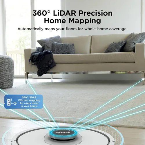 Miniatura 5 de Shark Matrix Clean Robot aspirador con potente succión para pelo de mascotas, alfombras y suelos duros, base autovaciante, capacidad de 60 días