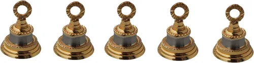 Miniatura 9 de Juego de 1 campanas de latón plateado dorado de 2 pulgadas, decoración de Navidad, cascabel, trineo, manualidades, decoración del hogar, elefante