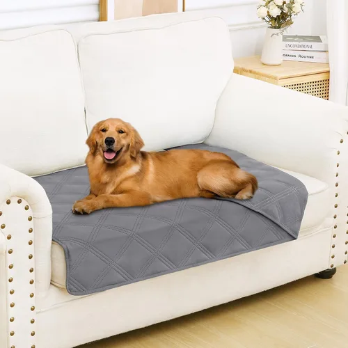 Miniatura 130 de Smiry Funda Impermeable para Cama de Perro, Manta Suave Reversible para Mascotas, Lavable a Prueba de Fugas para Gatos y Perros, Funda para Sofá