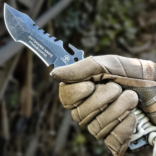 Miniatura 5 de Cuchillos de hoja fija con vaina cuchillo de espiga completa para supervivencia cuchillo de cinturón de campamento 9.25 pulgadas (funda kydex)