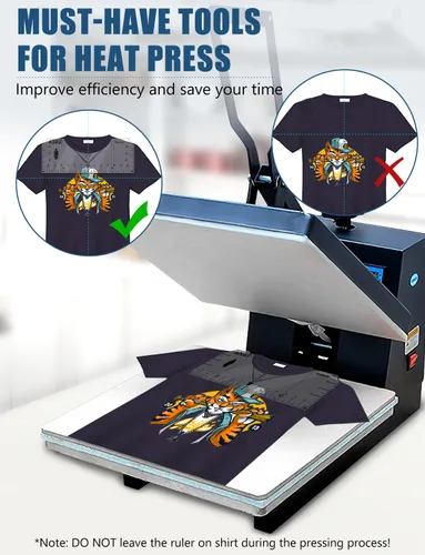 Miniatura 6 de Vowlove Guía de Regla de Camiseta para Alineación de Vinilo, Regla de Camiseta para Centrar Diseños Herramienta de Alineación para Bordado 01 Púrpura
