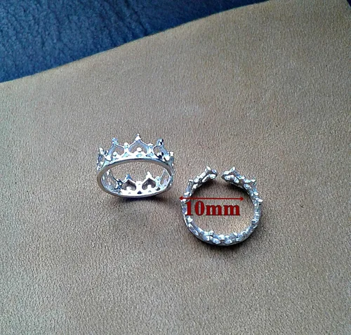 Miniatura 3 de Anillos de pezón de plata SilverBuds Corona ajustables sin perforación