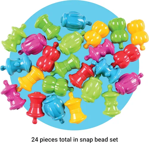 Miniatura 3 de Constructive Playthings Juego de cuentas coloridas para niños y niños pequeños a partir de 1 año, juego de juguetes STEM para desarrollar artes