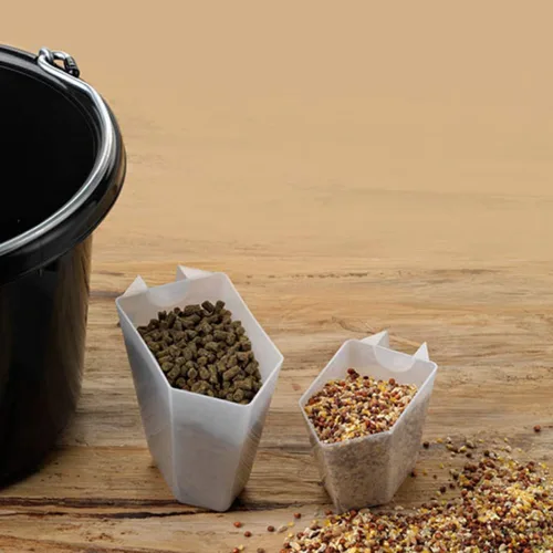 Miniatura 5 de Conjunto de 5 cucharas medidoras de plástico, 6 cucharadas (90 cc 3/8 taza 3 oz. 90 mL) con mango largo para polvos, gránulos, café, comida